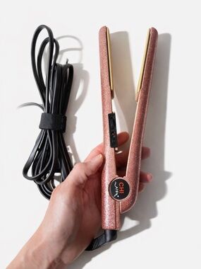 CHI Air Ceramic Flat Iron 1” Rose Gold Glitter Hair Straightener Tested